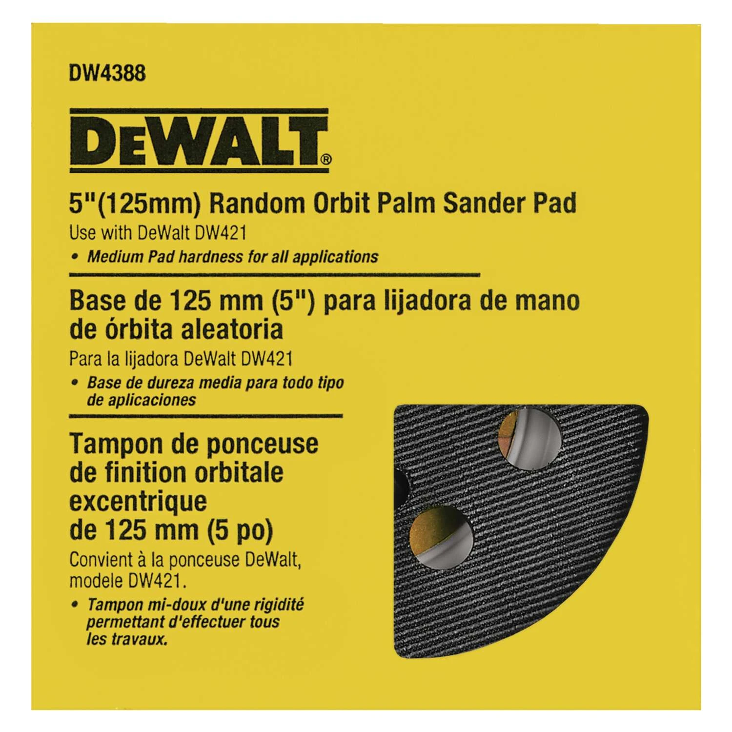 DeWalt 5 In. Resin Hook And Loop Sander Replacement Pad 1 Pk 4 DeWalt 5 In. Resin Hook And Loop Sander Replacement Pad 1 Pk - Image 2