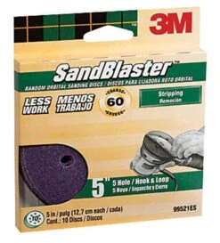 3M 5 In. Ceramic Blend Hook And Loop Sanding Disc 60 Grit Coarse 10 Pk