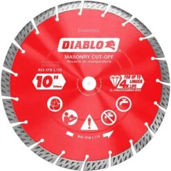 Diablo 10 In. D X 1 In. Diamond Turbo Rim Masonry Cut-Off Disc