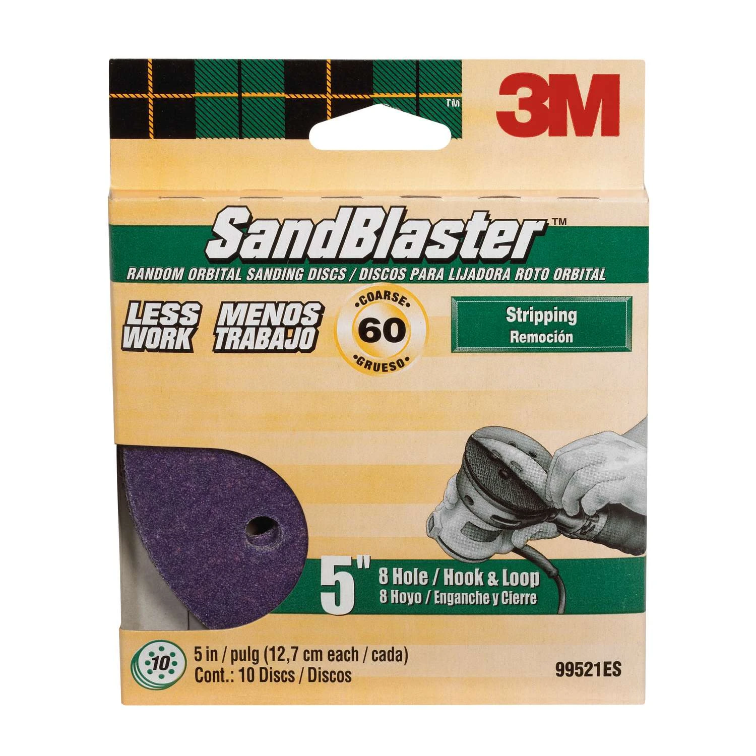 3M 5 In. Ceramic Blend Hook And Loop Sanding Disc 60 Grit Coarse 10 Pk 4 3M 5 In. Ceramic Blend Hook And Loop Sanding Disc 60 Grit Coarse 10 Pk - Image 2