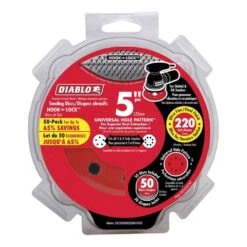 Diablo 5 In. Ceramic Blend Hook And Lock Sanding Disc 220 Grit Ultra Fine 50 Pk