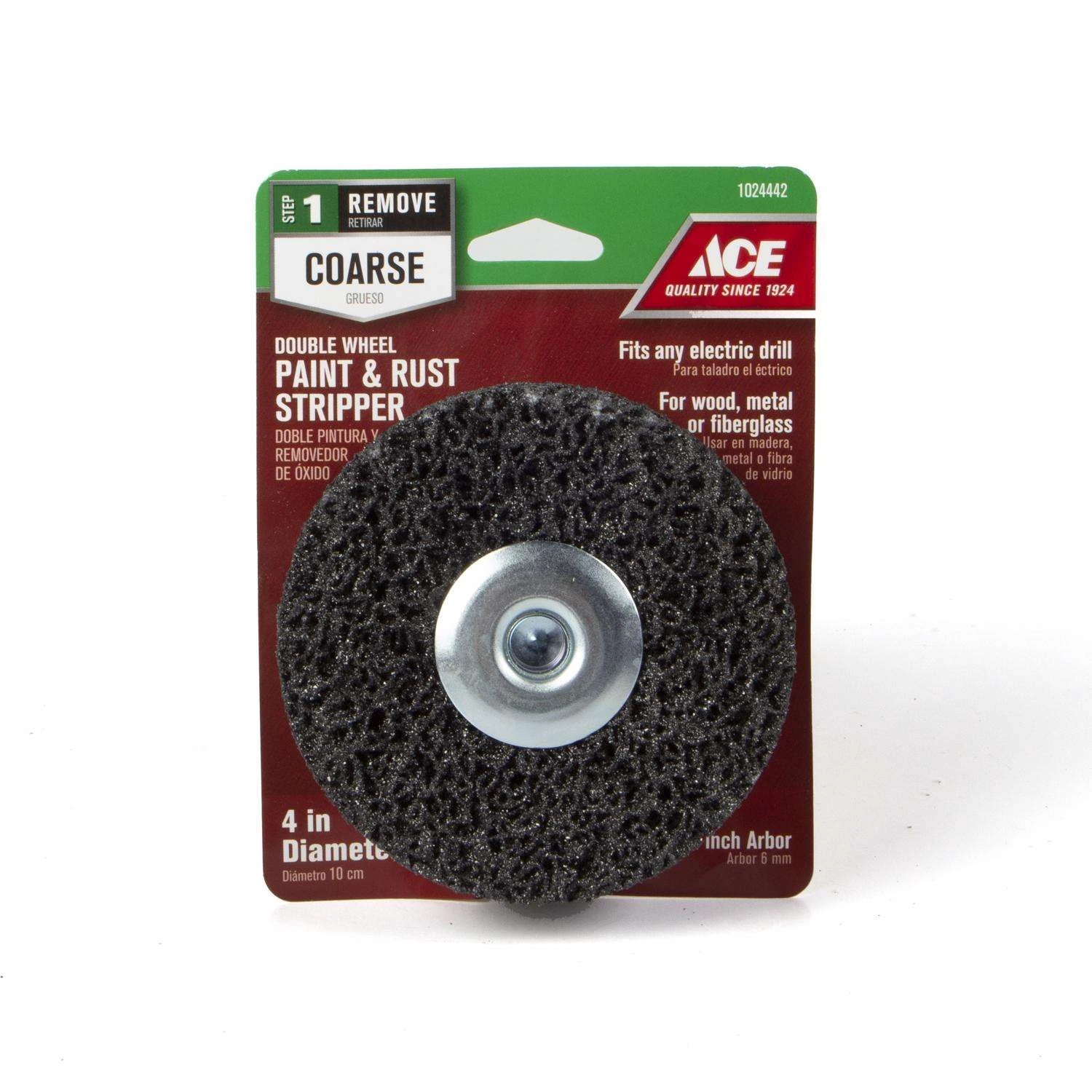 Ace 4 In. Silicon Carbide Bolt-On Drill Mount Paint And Rust Remover Disc 24 Grit Extra Coarse 2 Pk 3 Ace 4 In. Silicon Carbide Bolt-On Drill Mount Paint And Rust Remover Disc 24 Grit Extra Coarse 2 Pk