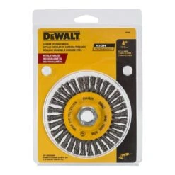 DeWalt High Performance 4 In. Coarse Crimped/Knotted Wire Wheel Brush Carbon Steel 20000 Rpm 1 Pc