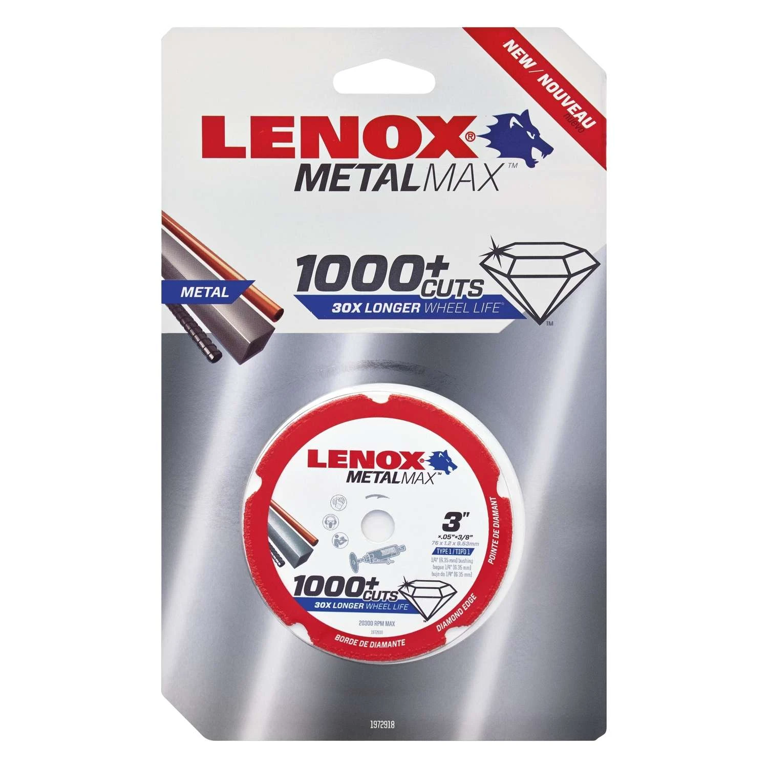 Lenox MetalMax 3 In. D X 3/8 In. Diamond/Metal Metal Cut-Off Blade 1 Pc 4 Lenox MetalMax 3 In. D X 3/8 In. Diamond/Metal Metal Cut-Off Blade 1 Pc - Image 2