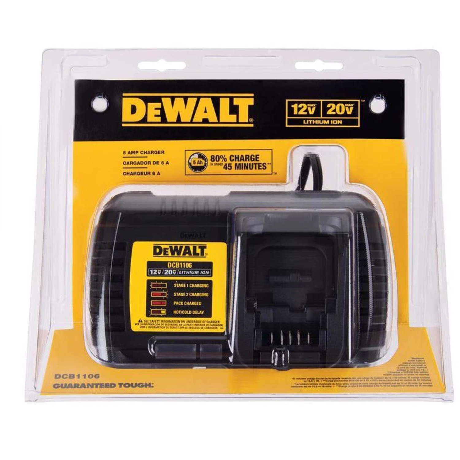 DeWalt 20V MAX DCB1106 20 V Lithium-Ion 6 Amp Battery Charger 1 Pc 7 DeWalt 20V MAX DCB1106 20 V Lithium-Ion 6 Amp Battery Charger 1 Pc - Image 5