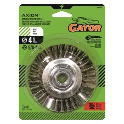 Gator 4 In. Coarse Knotted/Twisted Wire Wheel Brass Coated Steel 12500 Rpm 1 Pc
