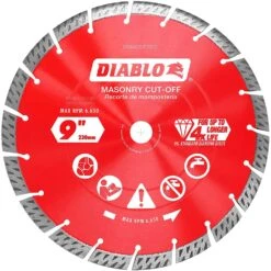 Diablo 9 In. D X 7/8 In. Diamond Turbo Rim Masonry Cut-Off Disc