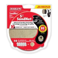 Diablo SandNet 5 In. Ceramic Blend Hook And Lock Sanding Disc 80 Grit Coarse 10 Pk