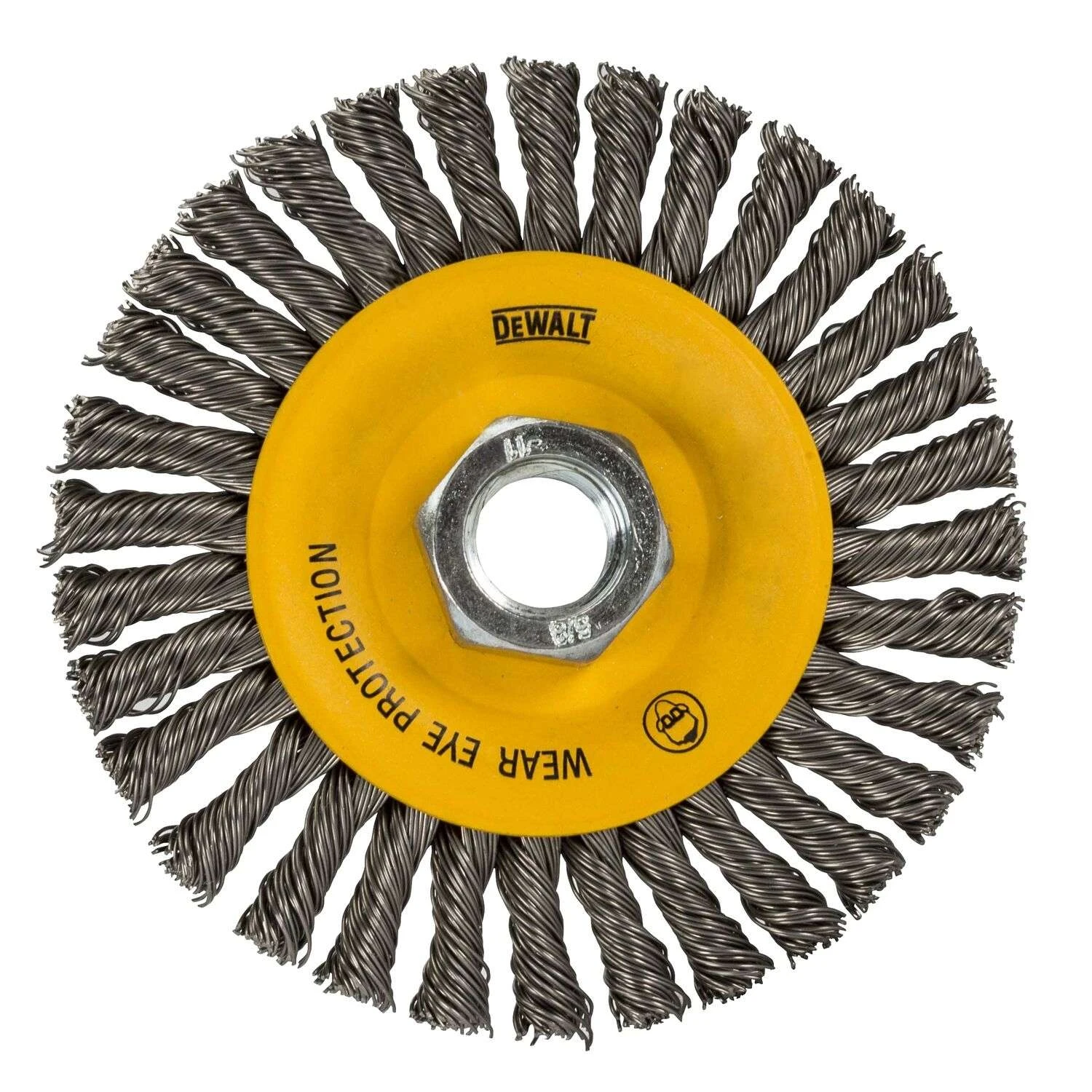 DeWalt 6 In. Coarse Crimped/Knotted Wire Wheel Brush Carbon Steel 12000 Rpm 1 Pc 2 DeWalt 6 In. Coarse Crimped/Knotted Wire Wheel Brush Carbon Steel 12000 Rpm 1 Pc