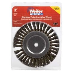 Weiler Vortec Pro 8 In. Fine Knotted Wire Wheel Brush Carbon Steel 6000 Rpm 1 Pc