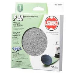 Shopsmith 5 In. Aluminum Oxide Adhesive Sanding Disc 40 Grit Coarse 10 Pk