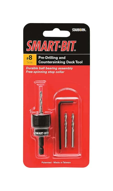 Starborn Smart-Bit #8 Stainless Steel Pre-Drilling And Countersinking Tool 4 Pc 3 Starborn Smart-Bit #8 Stainless Steel Pre-Drilling And Countersinking Tool 4 Pc