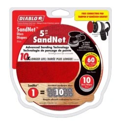 Diablo SandNet 5 In. Ceramic Blend Hook And Lock Sanding Disc 60 Grit Coarse 10 Pk