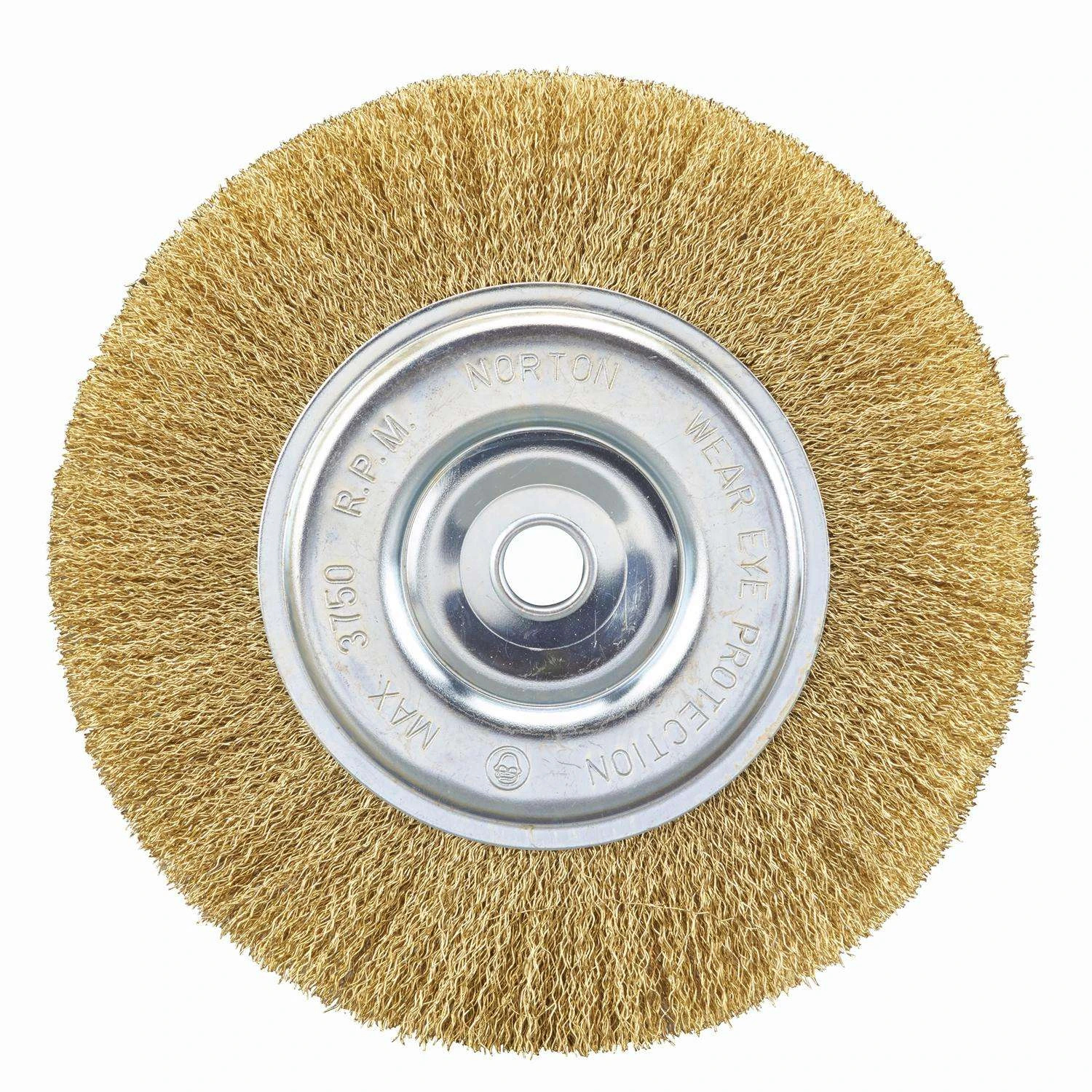 Norton Clipper 8 In. Coarse Crimped Wire Wheel Brush Brass 3750 Rpm 1 Pc 4 Norton Clipper 8 In. Coarse Crimped Wire Wheel Brush Brass 3750 Rpm 1 Pc - Image 2