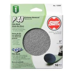 Shopsmith 5 In. Aluminum Oxide Adhesive Sanding Disc 40 Grit Coarse 10 Pk -Norto Shop bc56e3ff c2f3 418d 9dd1 5d62d95f870a