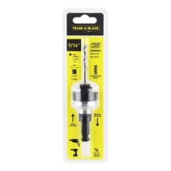 Trade A Blade Pozi-Lock 7/16 In. Spring-Loaded Hole Saw Mandrel 1/4 In. Hex 1 Pc