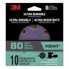 3M Ultra Durable 5 In. Ceramic Hook And Loop Sanding Disc 80 Grit 10 Pk