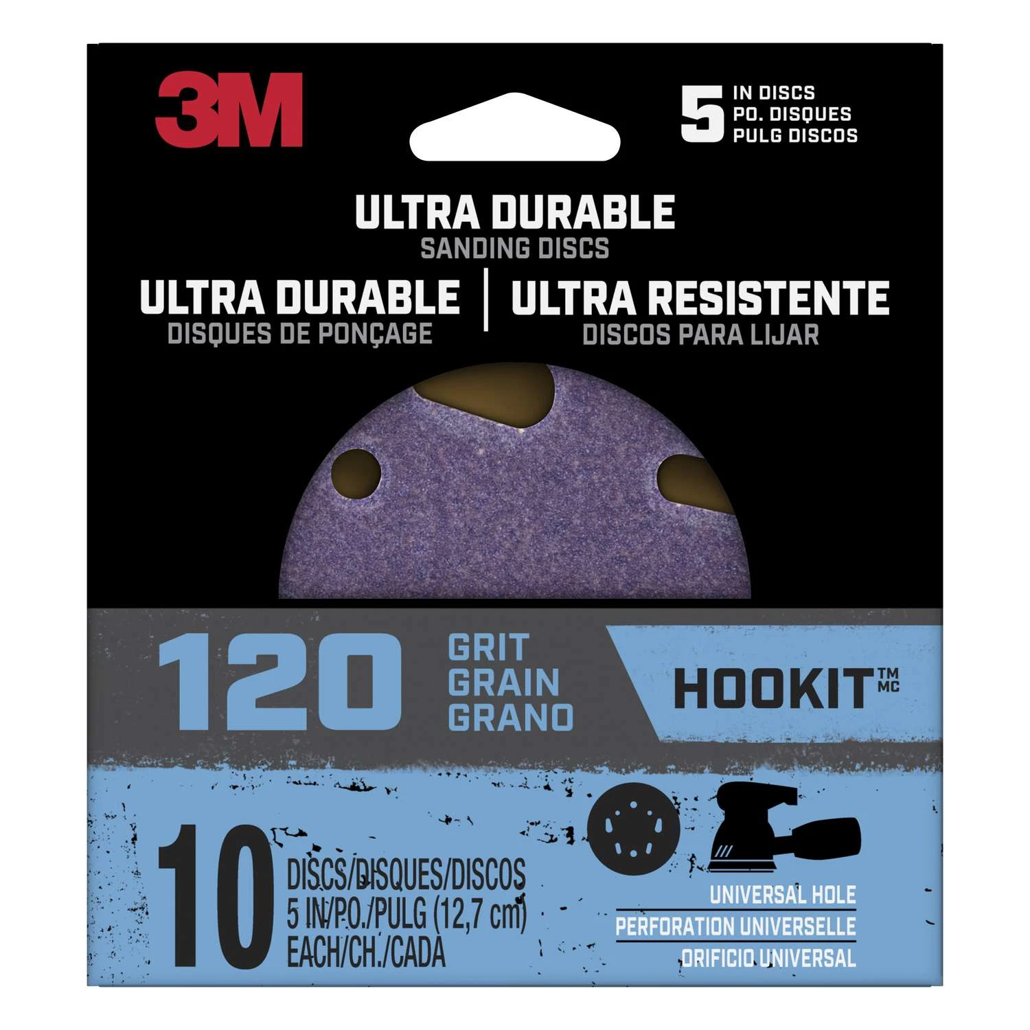 3M Ultra Durable 5 In. Ceramic Hook And Loop Sanding Disc 120 Grit 10 Pk 3 3M Ultra Durable 5 In. Ceramic Hook And Loop Sanding Disc 120 Grit 10 Pk