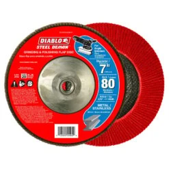 Diablo Steel Demon 7 In. Zirconia Aluminum Oxide Bolt-On Flap Disc 80 Grit Medium 1 Pk