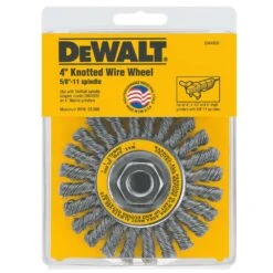DeWalt High Performance 4 In. Coarse Knotted Wire Wheel Brush Carbon Steel 20000 Rpm 1 Pc