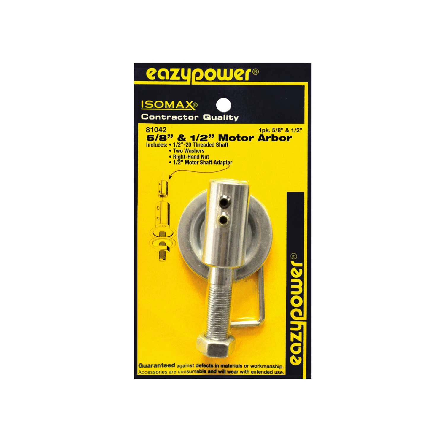 Eazypower Isomax 5/8 & 1/2 In. Arbor Adapter 1 Pc 3 Eazypower Isomax 5/8 & 1/2 In. Arbor Adapter 1 Pc