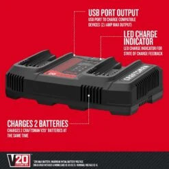 Craftsman V20 20 V Lithium-Ion Dual Battery Charger 1 Pc -Norto Shop d686bd9e 95bf 4d6d b728 db75038da691