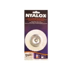 Dico Nyalox 4 In. Fine Crimped Mandrel Mounted Wheel Brush Nylon 2500 Rpm 1 Pc