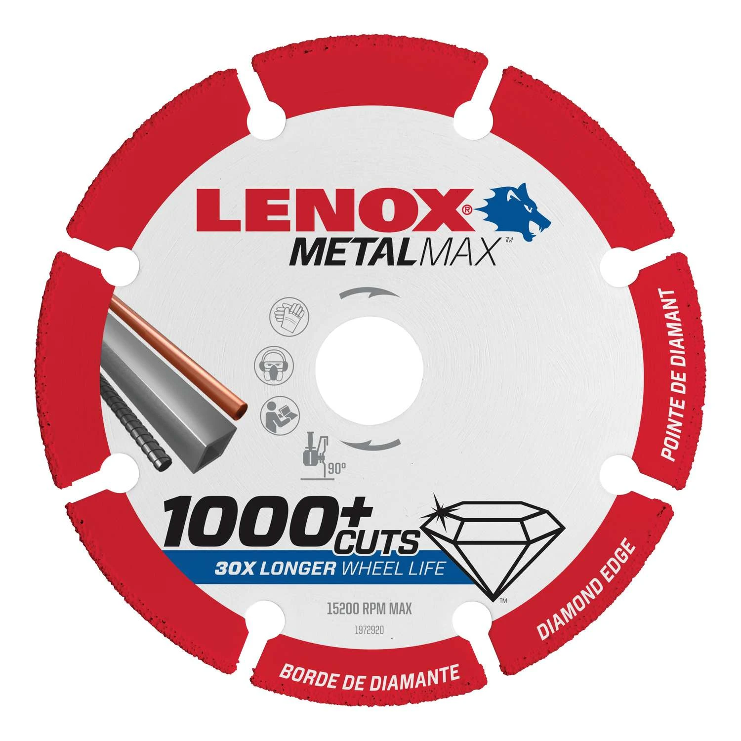 Lenox MetalMax 3 In. D X 3/8 In. Diamond/Metal Metal Cut-Off Blade 1 Pc 3 Lenox MetalMax 3 In. D X 3/8 In. Diamond/Metal Metal Cut-Off Blade 1 Pc
