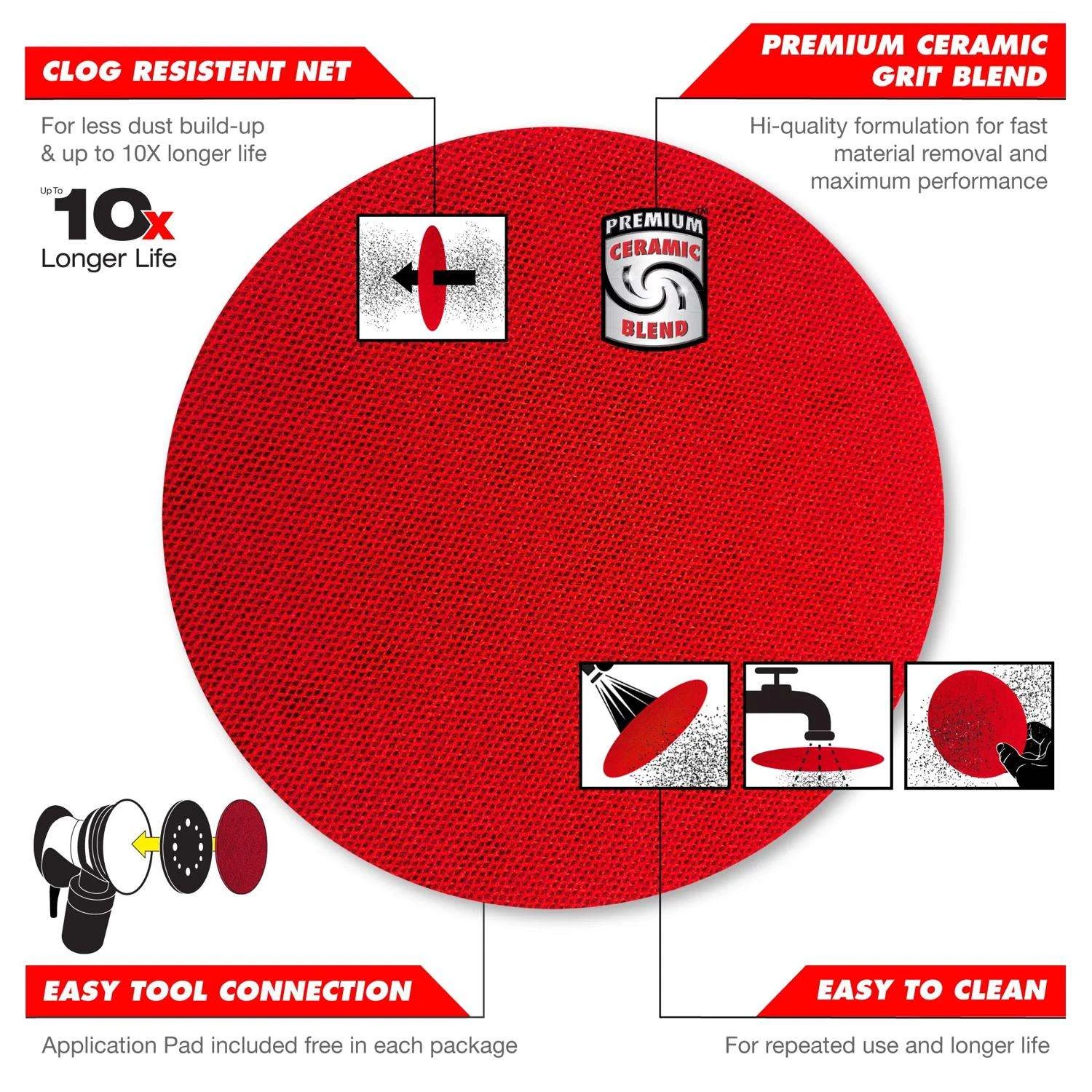 Diablo SandNet 5 In. Aluminum Oxide Hook And Lock Sanding Disc 180 Grit Very Fine 10 Pk 5 Diablo SandNet 5 In. Aluminum Oxide Hook And Lock Sanding Disc 180 Grit Very Fine 10 Pk - Image 3