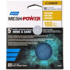 Norton MeshPower 5 In. Ceramic Hook And Loop Mesh Sanding Disc 180 Grit Fine 10 Pk
